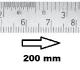 HORIZONTAL FLEXIBLE RULE CLASS II LEFT TO RIGHT 200 MM SECTION 13x0,5 MM<BR>REF : RGH96-G2200B0I0